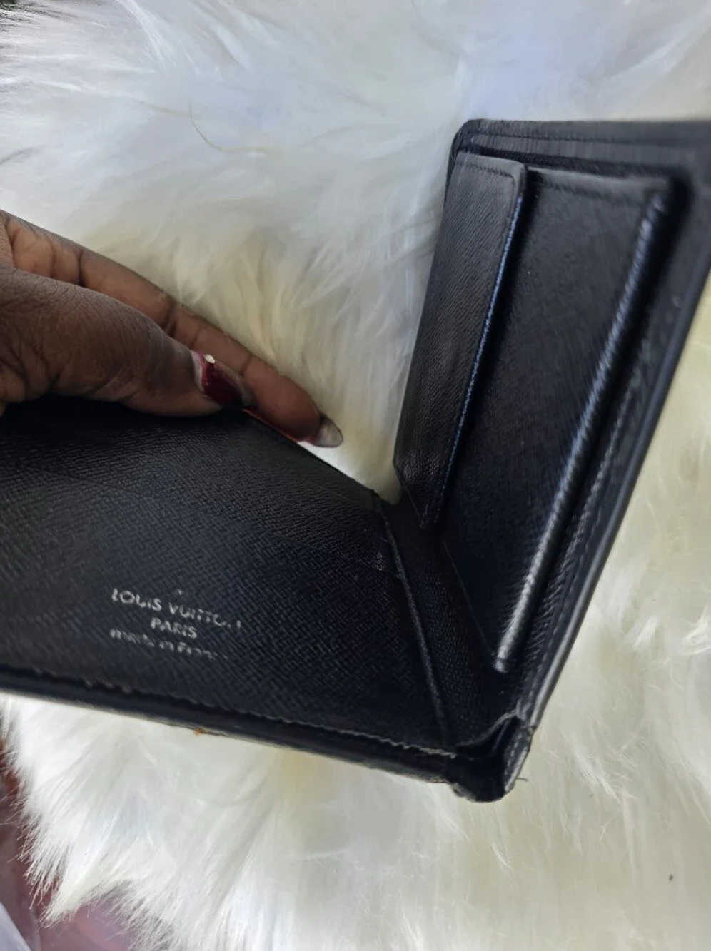 Authentic Louis Vuitton Black Epi Bifold Wallet
